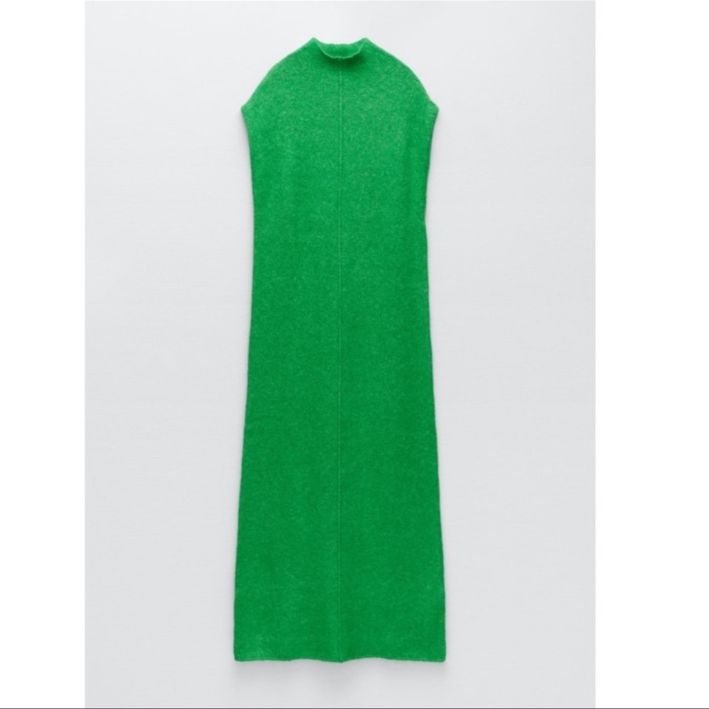 Zara green wool and alpaca blend dress ! New no tags !! Never worn